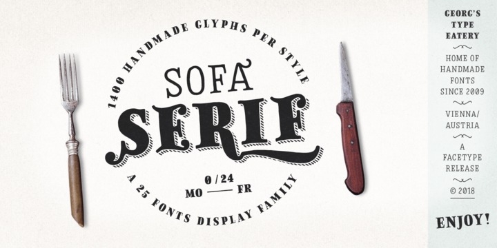 Font Sofa Serif Hand